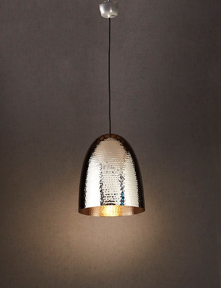 Dolce Beaten Ceiling Pendant Silver