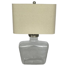 Fillable Bottle Lamp W Linen Shade
