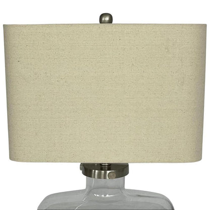 Fillable Bottle Lamp W Linen Shade