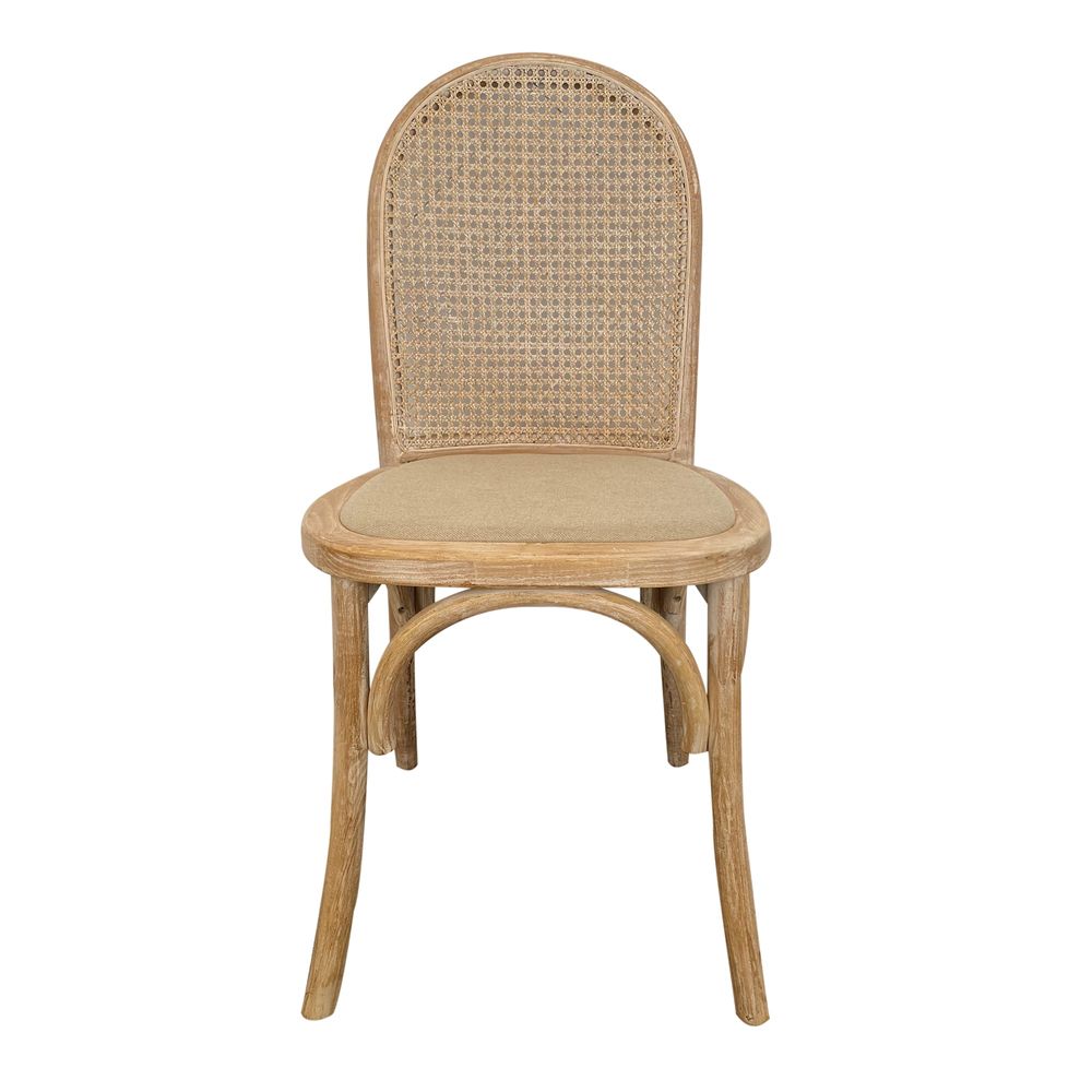 Alwyn Rattan Elm Wood Dining Chair Grey Dust