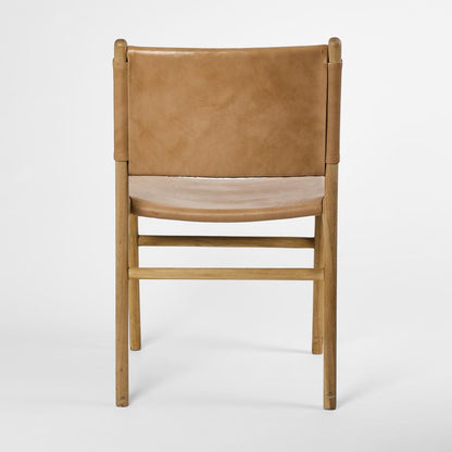 Marvin Dining Chair Toffee Leather At The Back