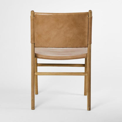 Marvin Dining Chair Toffee Leather At The Back