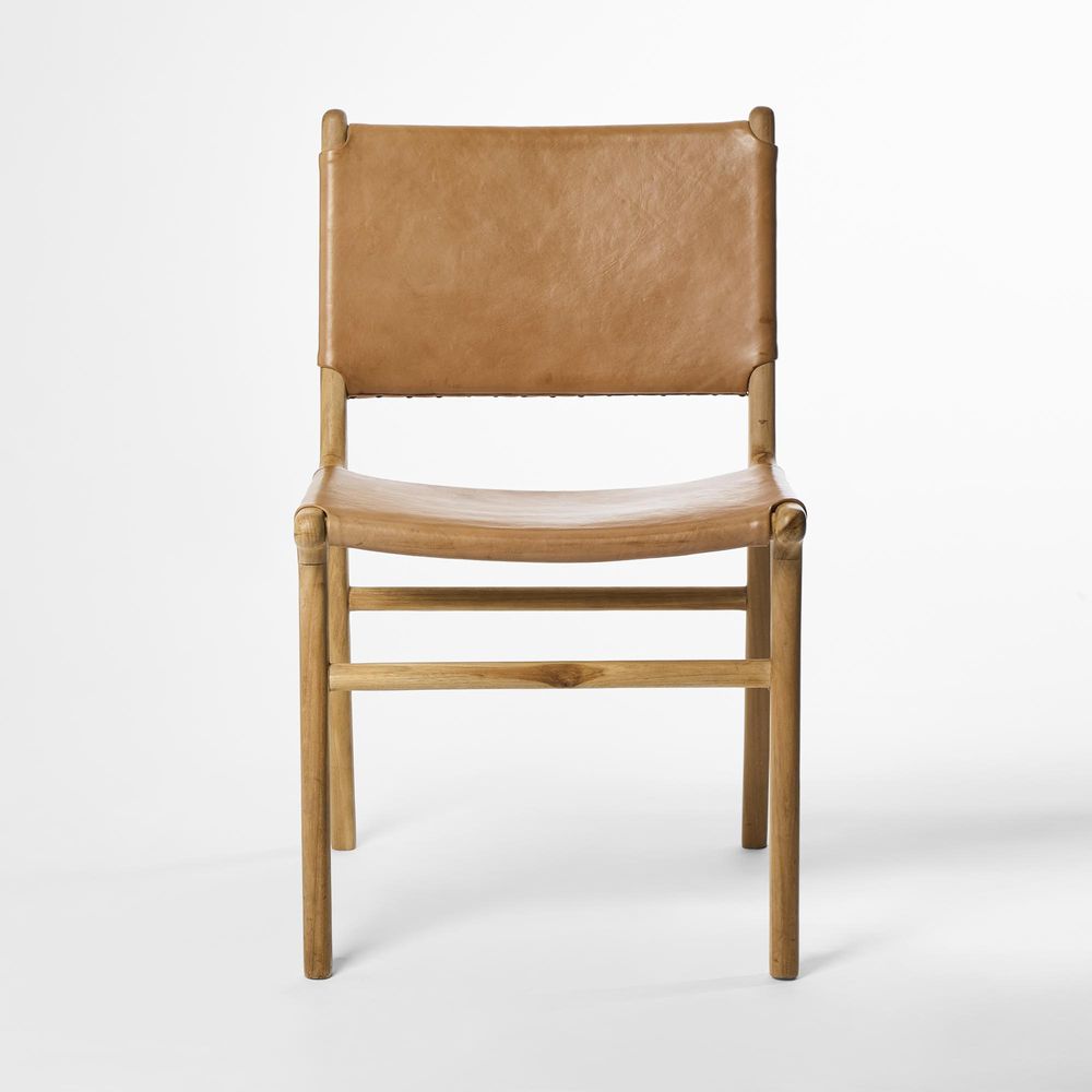 Marvin Dining Chair Toffee Leather At The Back