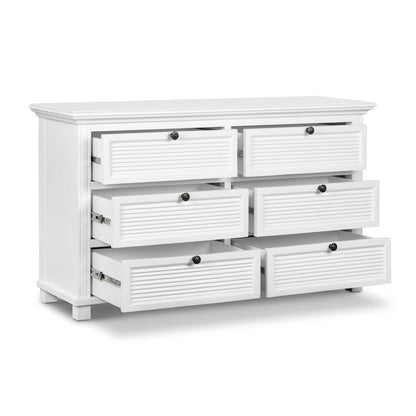 West Beach Chest Of 6 Drawers White