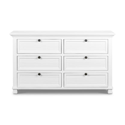 West Beach Chest Of 6 Drawers White