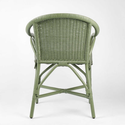 Belle Rattan Armchair Green