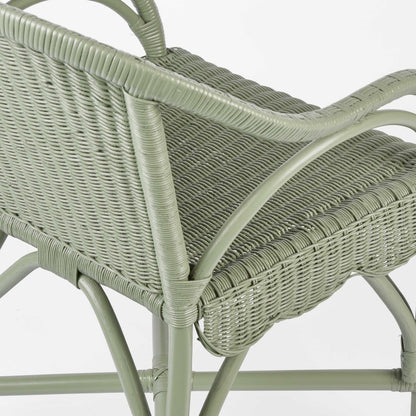 Belle Rattan Armchair Green