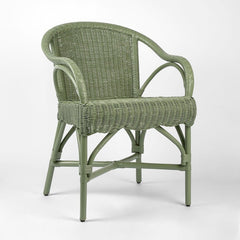 Belle Rattan Armchair Green