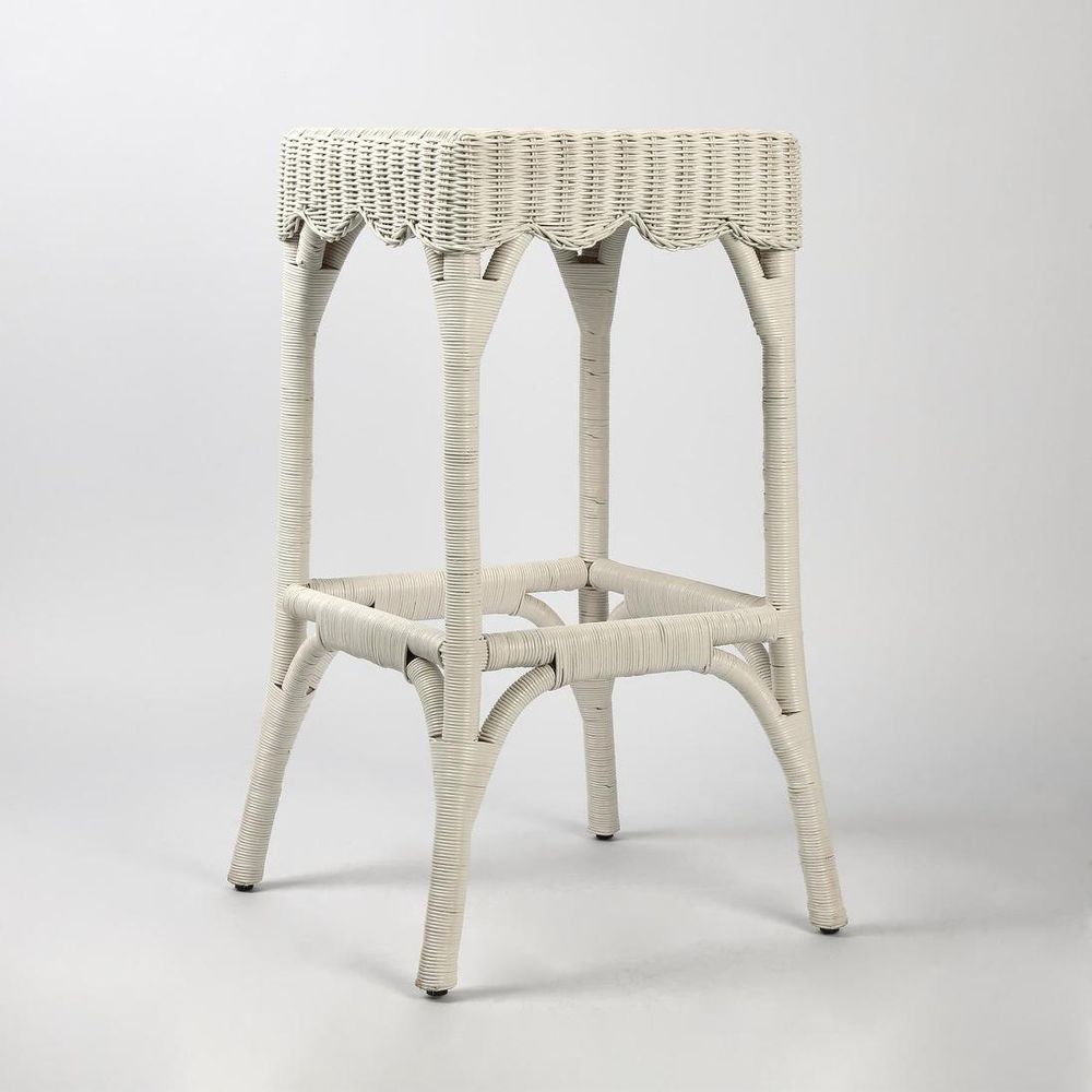 Belle Bar Stool White - Outdoor Undercover