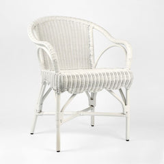 Belle Rattan Armchair White