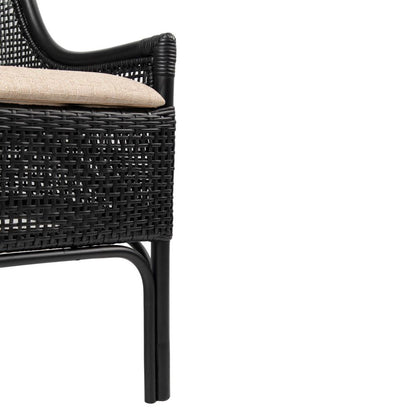 Victoria Hamptons Dining Chair Black