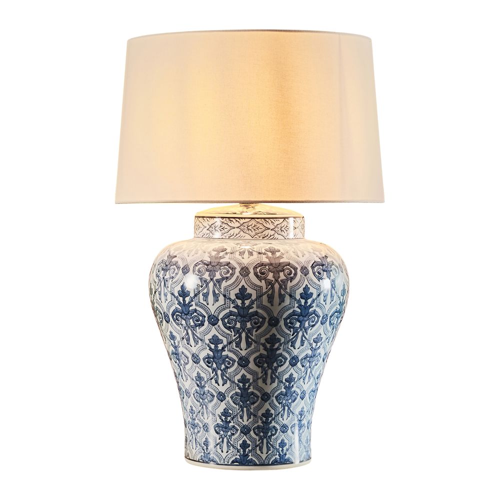 Churchill Ceramic Table Lamp Base Blue And White