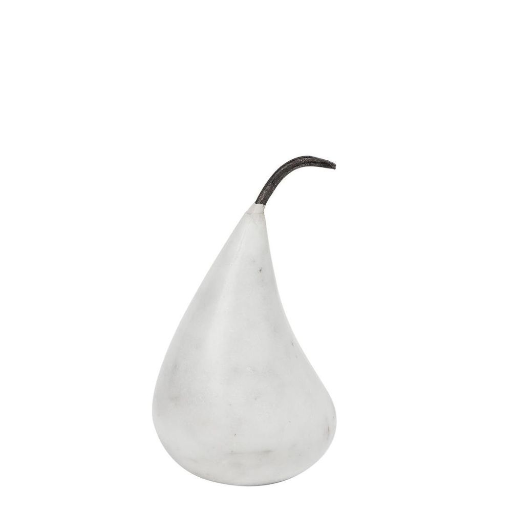Marble Pear Small White