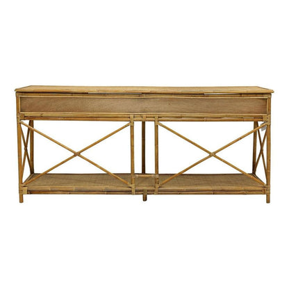Cayman Large 2 Draw Rattan Console