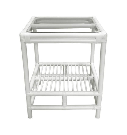 Havana Rattan Side Table White