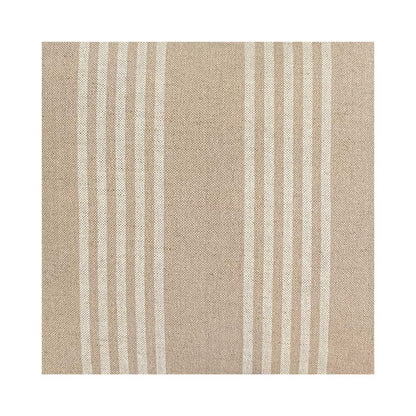 55Cm Cushion Natural Beige With Thin Cream Stripes