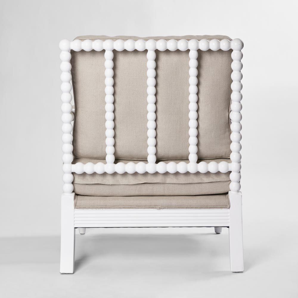 Elizabeth Bobbin Hamptons Armchair White