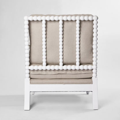 Elizabeth Bobbin Hamptons Armchair White