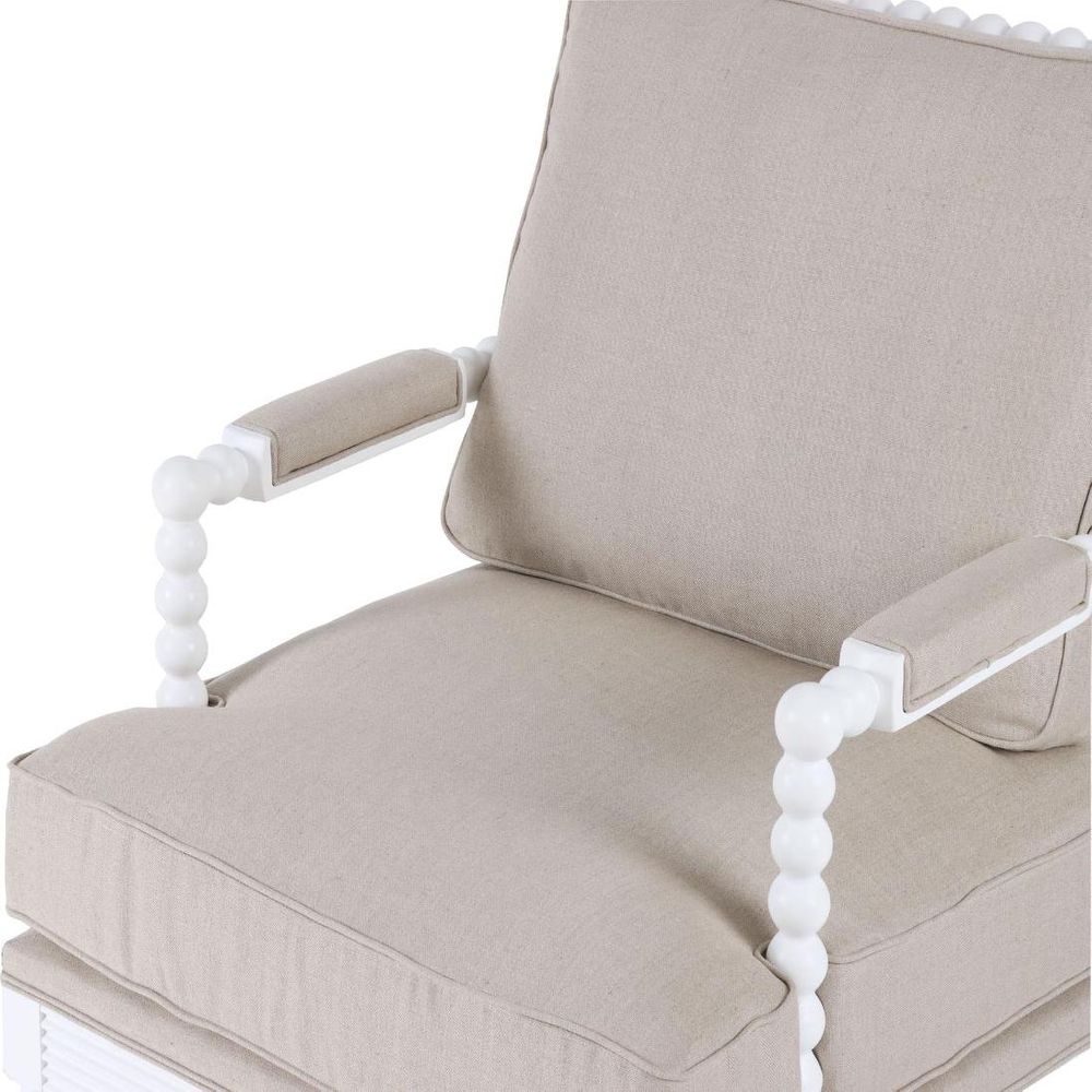 Elizabeth Bobbin Hamptons Armchair White