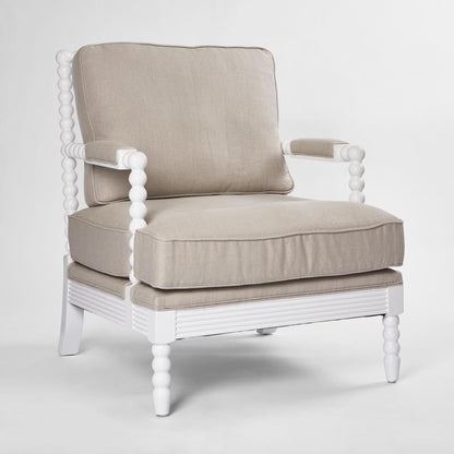 Elizabeth Bobbin Hamptons Armchair White