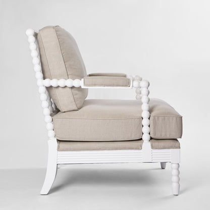 Elizabeth Bobbin Hamptons Armchair White