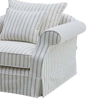 Slip Cover Only - Avalon Hamptons Armchair Stone Stripe