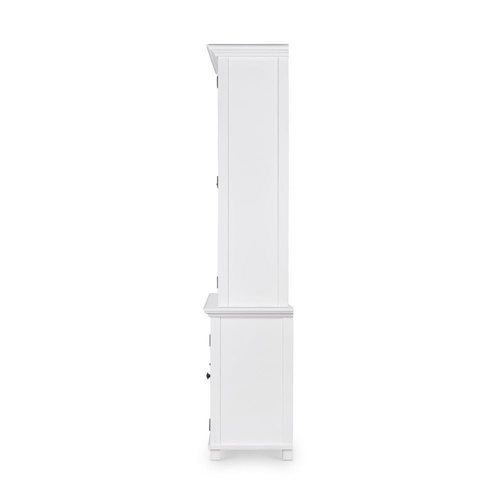 Sorrento Large Glass Door Hamptons Cabinet White