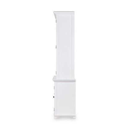 Sorrento Large Glass Door Hamptons Cabinet White