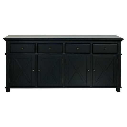 Sorrento 4 Door Hamptons 188Cm Buffet Black