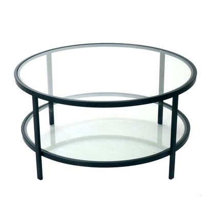 Palladium Black Iron & Glass Coffee Table