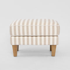 Bondi Hamptons Ottoman Natural Stripe