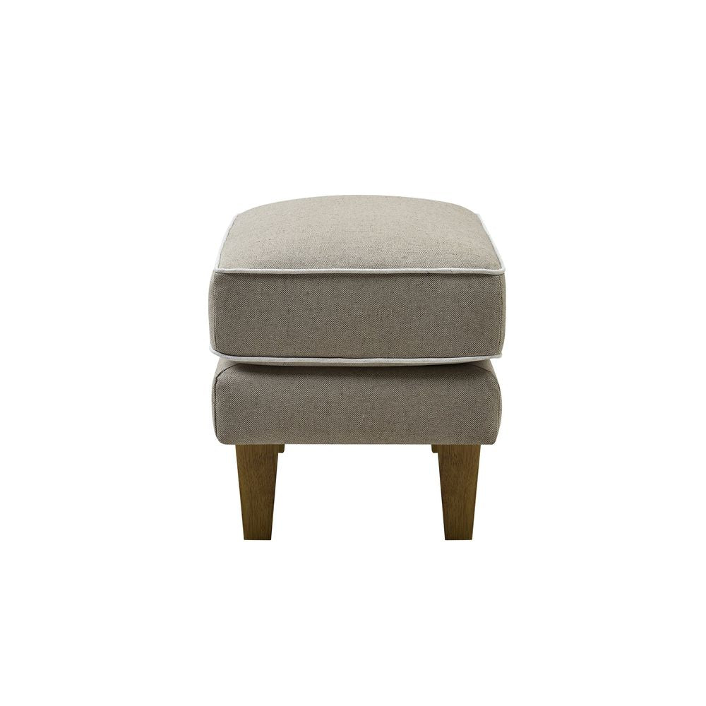 Bondi Hamptons Ottoman Natural Stripe