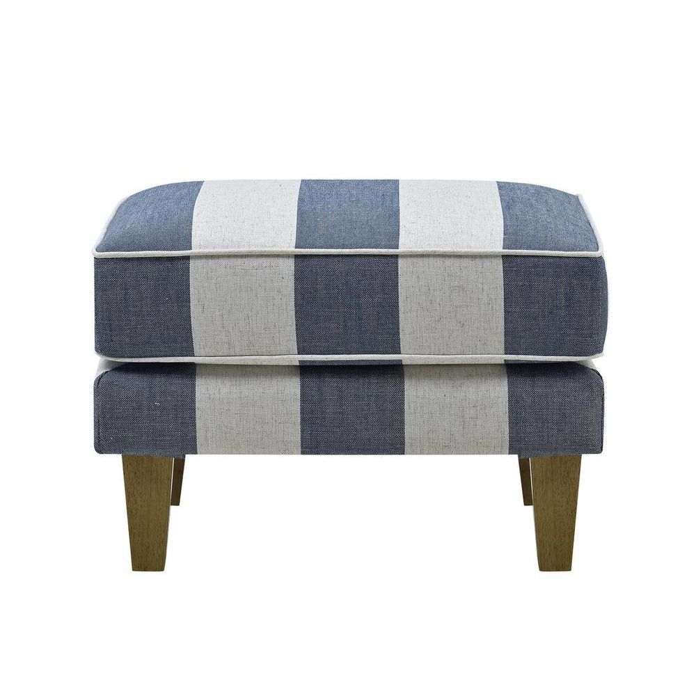Bondi Hamptons Ottoman Denim/Cream Stripe