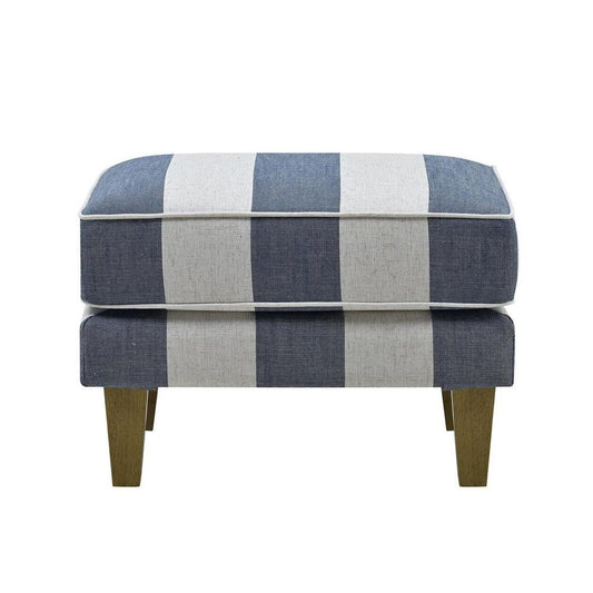 Bondi Hamptons Ottoman Denim/Cream Stripe
