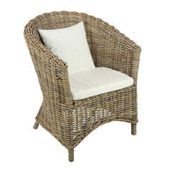 Nova Rattan Chair With Cushion -Outdoor Undercover