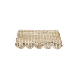 Belle Rattan Scallop Small Tray