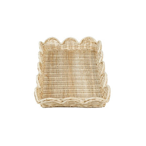 Belle Rattan Scallop Small Tray