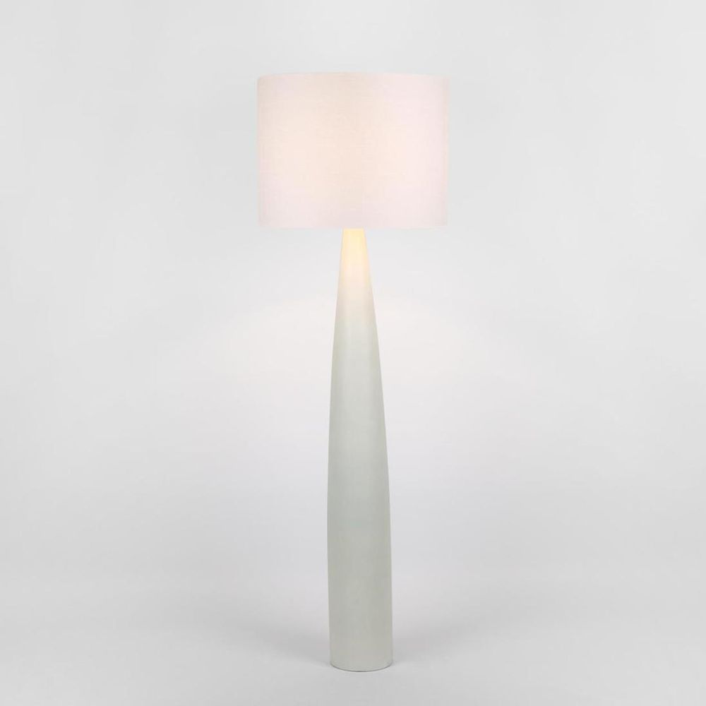 Samson Floor Lamp Base White With Shade White