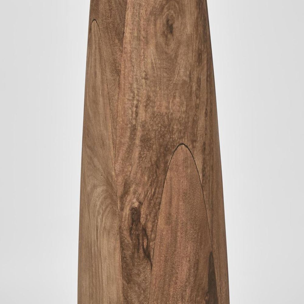 Samson Wood Floor Lamp Saddle Base With White Shade