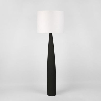 Samson Floor Lamp Black Base With White Shade