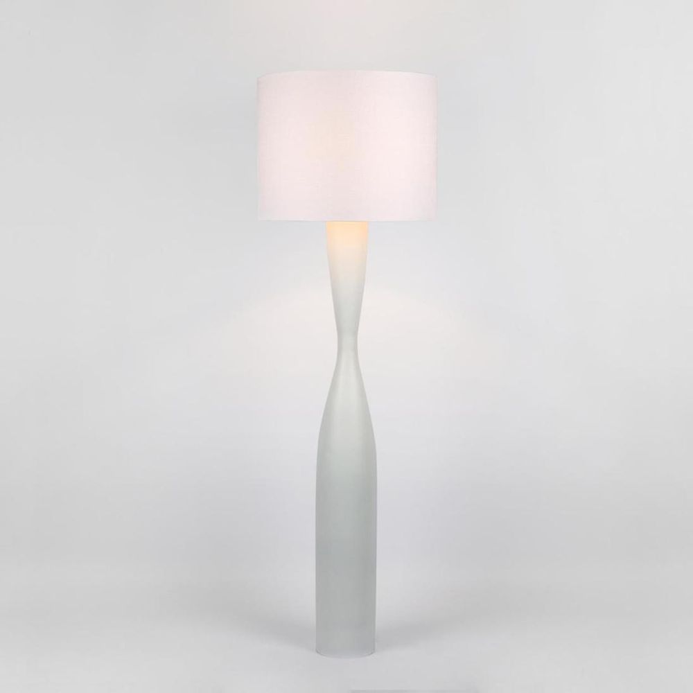 Callum Floor Lamp Base White With Shade White