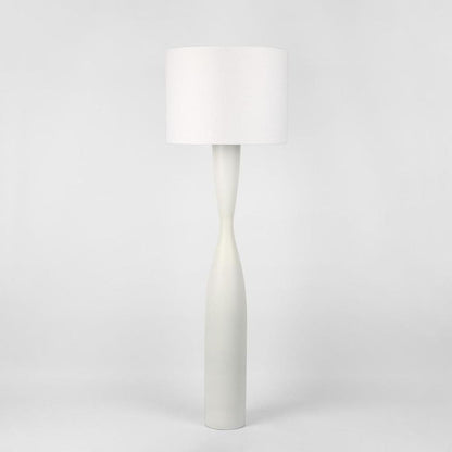 Callum Floor Lamp Base White With Shade White