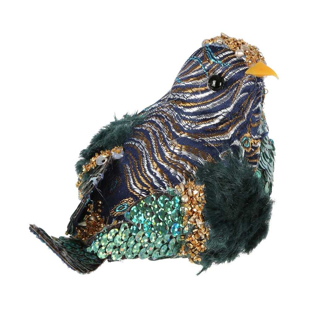 Zora Set Of 3 Clip On Birds Peacock Blue