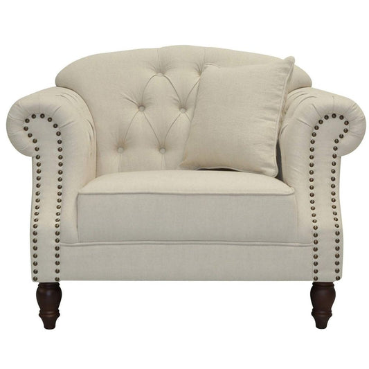 Vaucluse Buttoned Armchair Beige