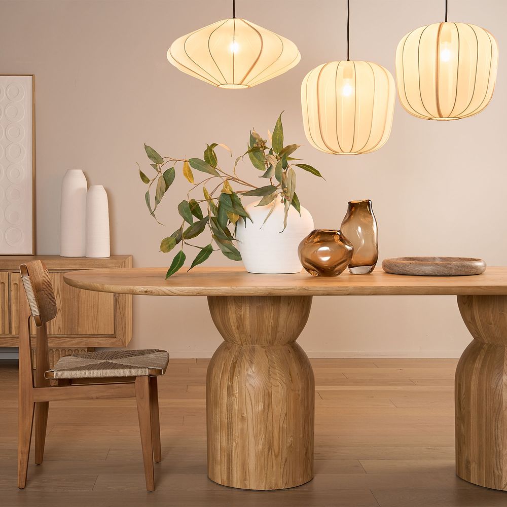 Olive Dining Round/Oval Table Base Natural