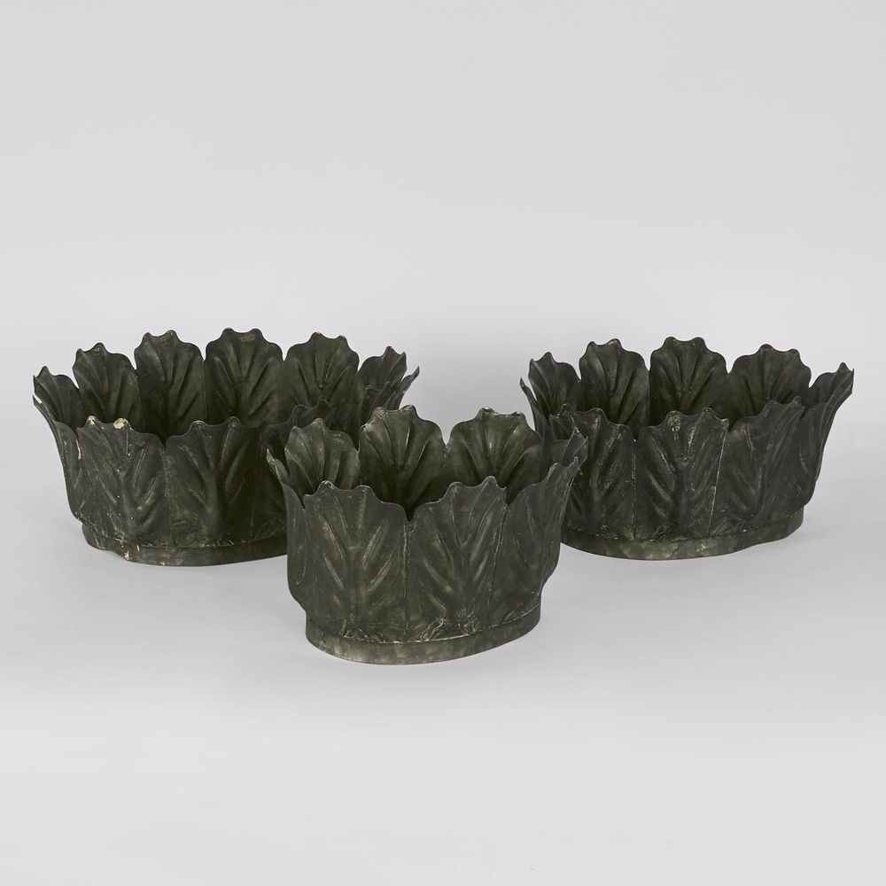 Kale Pots Set Of 3 Charcoal