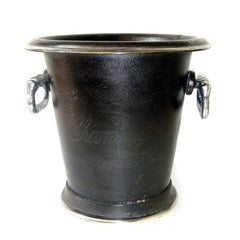 Round Ice Bucket With Handles Dark Brass