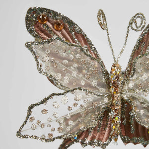 Andou Champagne Clip On Butterfly