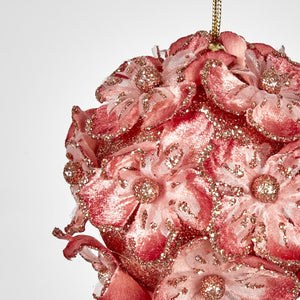 Hydrangea Hanging Ball Ornament Pink