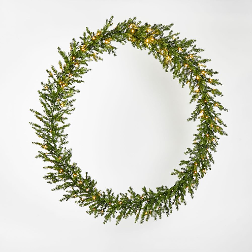 Classic Green Wreath 120Cm With 120 Led